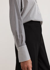 Mixed Stripe Shirt - Black/Ivory