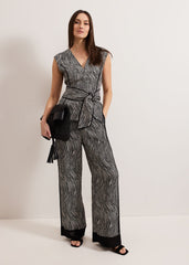 Mariana Print Top - Black/Ivory