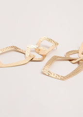 Link Drop Earrings - Gold