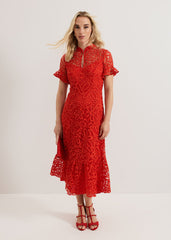 Lula Lace Dress - Red