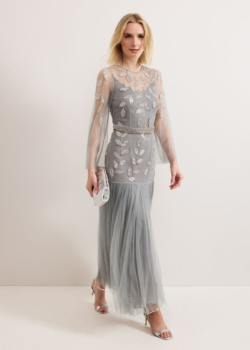 Trish Beaded Dress - Eau De Nil