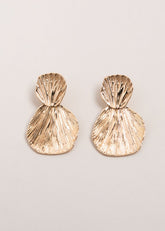 Disc Drop Earrings - Gold