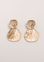 Disc Drop Earrings - Gold