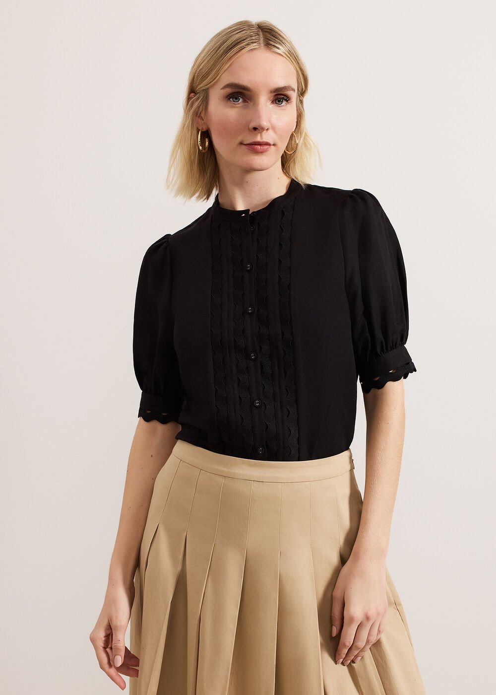 Ottilie Linen Blouse - Black