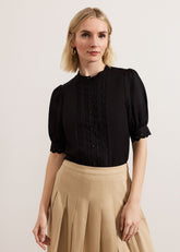 Ottilie Linen Blouse - Black