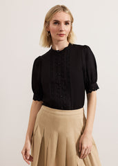 Ottilie Linen Blouse - Black