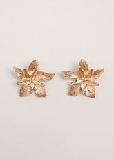 Flower Stud Earrings - Gold