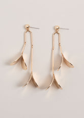 Petal Drop Earrings - Gold