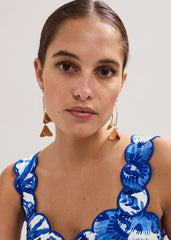 Petal Drop Earrings - Gold