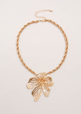 Flower Necklace - Gold
