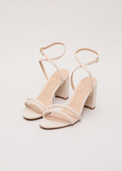 Suede Block Sandals - Neutral