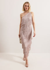 Amity Fringe Dress - Latte