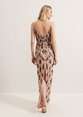 Vienna Beaded Dress - Latte