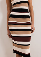 Louisa Stripe Skirt - Neutral