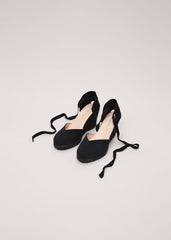 Canvas Wedge Espadrille - Black