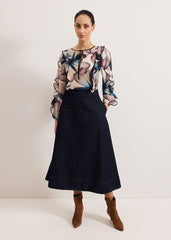 Cosmos Silk Blouse - Multi-Coloured