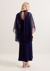 Kyra Overlay Dress - Navy
