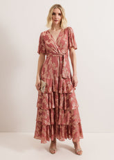 Elanie Shimmer Dress - Pale Pink