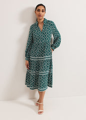 Petite Tiered Dress - Green
