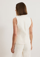 Sophia Denim Waistcoat - Ivory