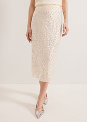 Alma Pencil Skirt - Neutral