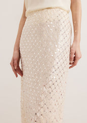 Alma Pencil Skirt - Neutral