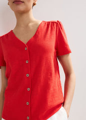 Lorenna Jersey Top - Red