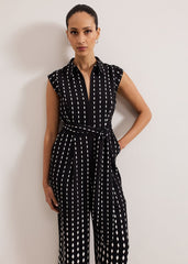 Delina Geo Jumpsuit - Black