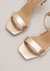 Gold Strappy Sandal - Gold
