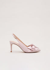 Twist Slingback Heels - Antique Rose
