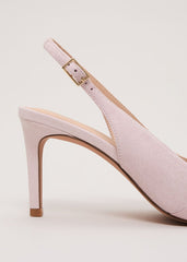 Twist Slingback Heels - Antique Rose