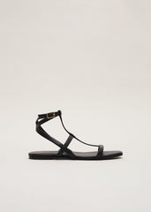 Strappy Flat Sandals - Black