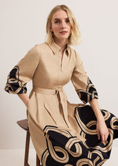 Breena Printed Midi - Neutral