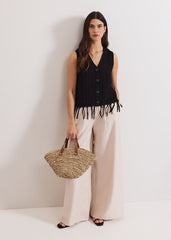 Quinn Knit Waistcoat - Black