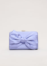 Satin Knot Clutch - Pale Blue