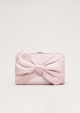 Satin Knot Clutch - Antique Rose