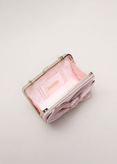 Satin Knot Clutch - Antique Rose