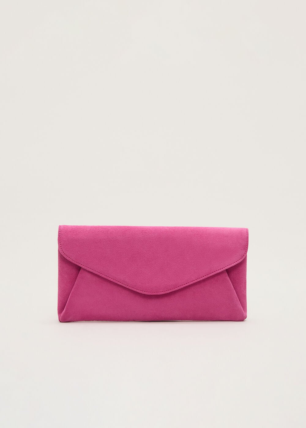 Suede Clutch - Pink