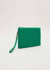 Stitch Front Clutch - Bright Green