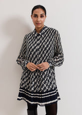 Petite Eleanor Dress - Navy/Ivory