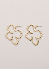Flower Earrings - Gold