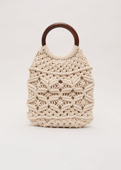 Macrame Bucket Bag - Ivory
