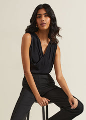 Sutton Drape Top - Black