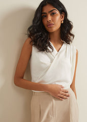 Sutton Drape Top - Ivory