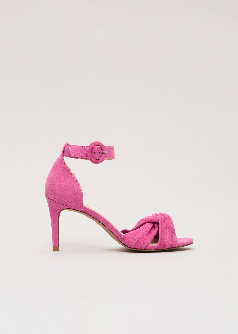 Suede Twist Sandal - Pink