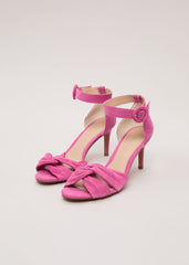 Suede Twist Sandal - Pink