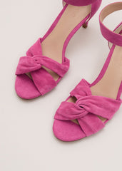 Suede Twist Sandal - Pink