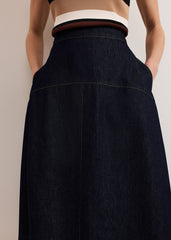 Mavis Denim Skirt - Dark Wash