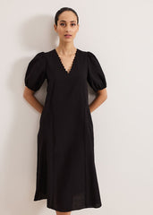 Milly Linen Dress - Black