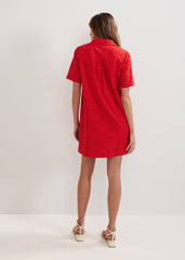 Nicky Shirt Dress - Red